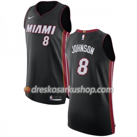 Muški NBA Dres Miami Heat Tyler Johnson 8 Nike 2017-18 Crna Swingman